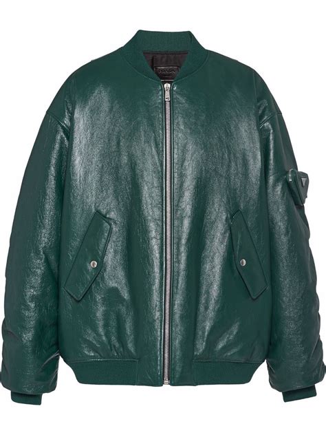 prada bomber jacket 2021|Nappa leather bomber jacket .